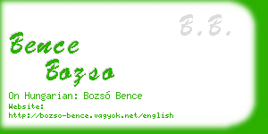 bence bozso business card
